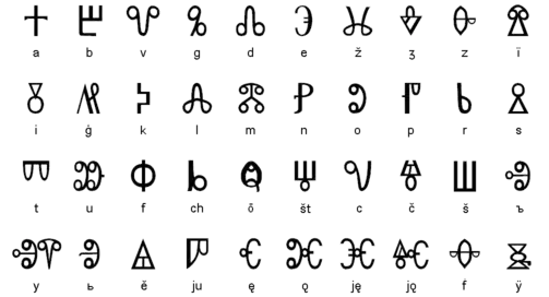Das glagolitische Alphabet