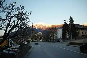 Blick auf die Kirche von Glis