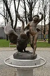 Knabe mit Schwan, Gleiwitz O.S.