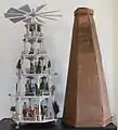 Globensteiner Weihnachtspyramide mit Versandkarton von 1935