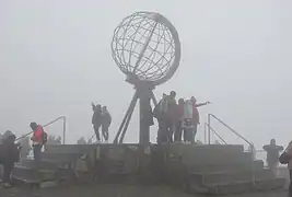 Globus auf dem Nordkap