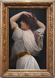Die Glyzinie. Aristide Boulineau (Cozes 1841- id. 1912). Öl auf Leinwand, nicht datiert.