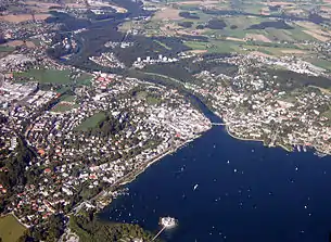 Ausfluss der Traun aus dem Traunsee
