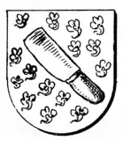 Wappen aus dem Siegel des Ritzsicke von Görne (1323),  nach Siebmacher (1900)