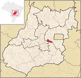 Lage der Gemeinde Abadiânia im Bundesstaat Goiás