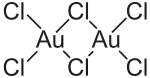 Strukturformel von Gold(III)-chlorid