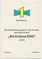 Urkunde Goldene Eins