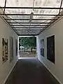 Blick aus dem Ausstellungstrailer