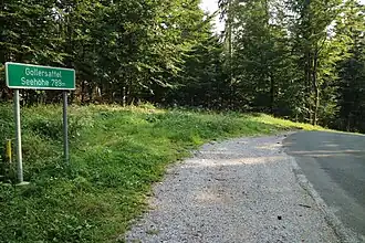 Die Passhöhe im Garracher Wald
