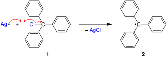 Gomberg-Radikalreaktion Reaktionsmechanismus
