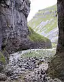 Blick vom unteren Wasserfall