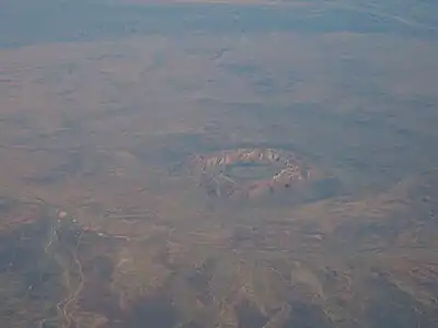 Aufnahme aus einem Flugzeug von Norden