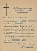 Grabkarte der DDR um 1972
