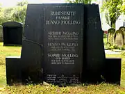 Grabstein Familie Benno und Arthur Molling sowie Sophie, geborene Ruben