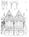 Rekonstruierter Aufriss der Grande salle, erbaut unter Philipp dem Schönen 1302 bis 1313