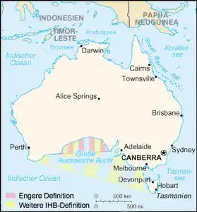 Karte von Große Australische Bucht