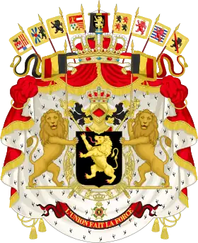 Wappenmantel im Großen Belgischen Staatswappen