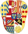 Wappen der Könige von Neapel und Titularkönige von Jerusalem aus dem Haus Bourbon