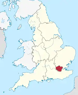 Lage der Region Greater London in England