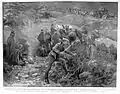 HM Paget, 1897: Griechischer Rückzug aus Domokos, Kronprinz Konstantin (der Onkel von Prinz Philip, Duke of Edinburgh) mit Gefolge (Kriegszeichner)