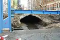 Bauarbeiten an der Gräßlitzüberbauung in der August-Bebel-Straße