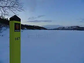 Grenzmarkierung in Svanvik (2012)