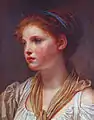 Jean-Baptiste Greuze: Mädchen mit blauem Haarband18. Jahrhundert
