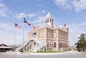 Das Grimes County Courthouse in Anderson, gelistet im Anderson Historic District im NRHP unter der Nr. 74002072
