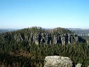 Blick vom Kleinen Bärenstein zum benachbarten Großen Bärenstein