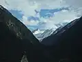 Untersulzbachtal und am Ende sieht man den Kleinvenediger, der Großvenediger ist in Wolken