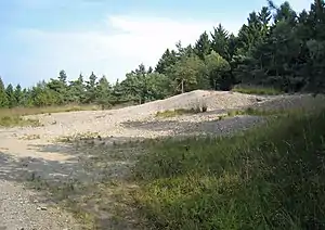 Mittelalterliche Halden auf der Bergkuppe des Heckbergs