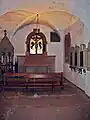 Löwensteiner Gruftkapelle, Altarseite mit Epitaphien