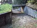 Oberer Grumbacher Teich, Ausflut (Hochwasser-entlastungsanlage)