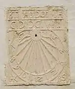 Sonnenuhr mit Jahreszahl