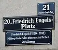 Straßentafel mit Zusatztafel