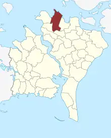 Lage des Nørre Vedby Sogn in der Guldborgsund Kommune