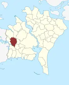Lage des Slemminge Sogn in der Guldborgsund Kommune