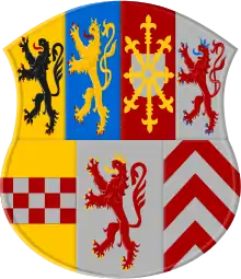Wappen der Vereinigten Herzogtümer Jülich-Kleve-Berg (1538–1543)