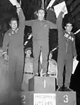 Siegerehrung 1968 mit Mahmut Atalay (Mitte) als Olympiasieger