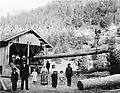 Bergstation der Material­sei­lbahn in Gournósovo