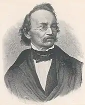 Der Maler Gustav König;Stich nach einer Fotografie