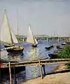 Gustave Caillebotte: Segelboote in Argenteuil, um 1888