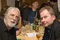 Preisverleihung Papierener Gustl 2013, v. l. n. r. die Regisseure Michael Haneke und Ulrich Seidl