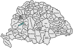 Lage des Komitats Győr