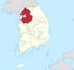 Karte: Gyeonggi-do in Südkorea