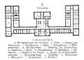Grundriss des Sockelgeschosses um 1897 (u. a. Küche, Bierkeller)