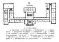 Grundriss des Erdgeschosses um 1897 (u. a. Speisesaal, Musikzimmer, Lehrzimmer für Physik, Seminarklassen mit Orgel)