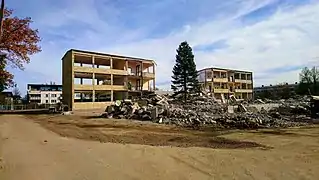 Stand der Abrissarbeiten des Hauptgebäudes zum 26. Oktober 2019