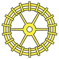 Wasserrad (Heraldisches Muster, französisch)