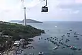Das Fischerdorf in An Thoi von der Seilbahn aus gesehen